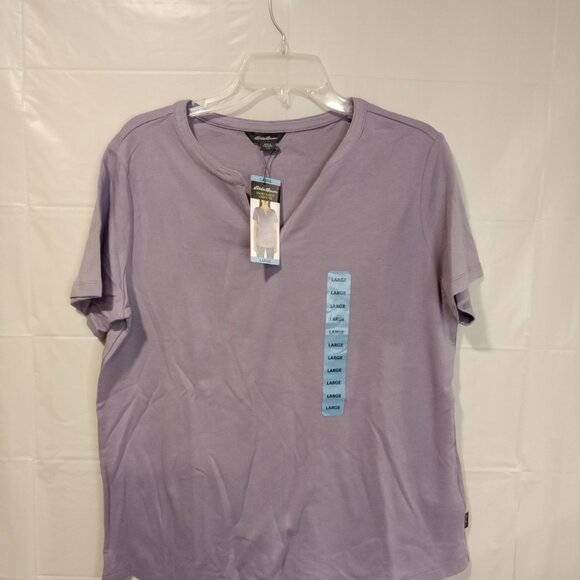 Eddie Bauer Women's Soft Easy Fit Short Sleeve V‎ Neck Tee - Picture 1 of 3